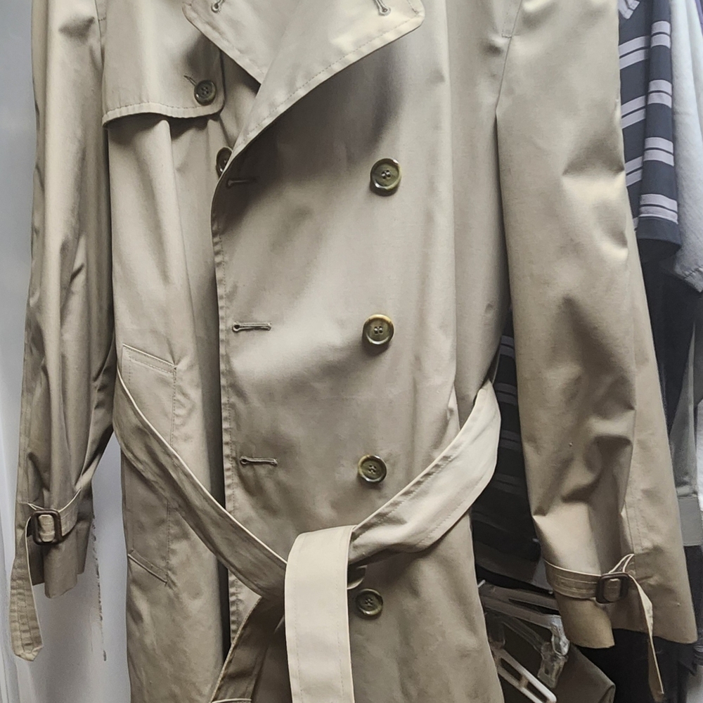 London Fog Double-Breasted Beige Trench Coat